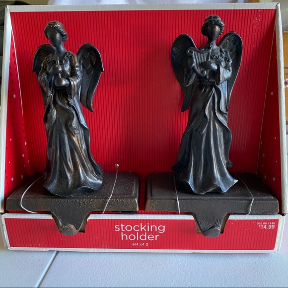 Threshold Other - Angel Christmas Stocking Holder Set of Two (2) Bronze Color